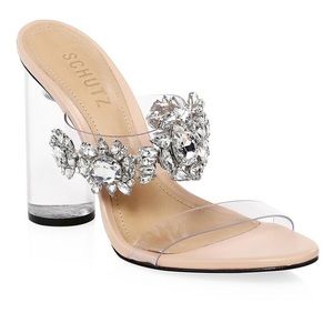 Schutz Blanck Mule In Transparente